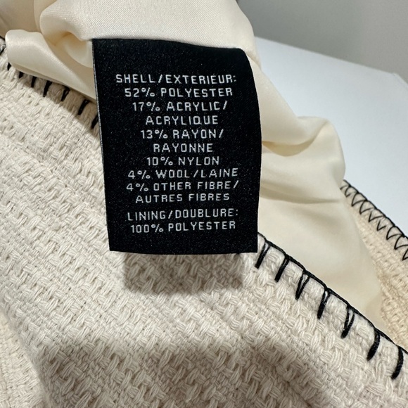 NEW 7 For All Mankind Cream Cut-Out Tweed Dress Size 10. NWOT - Picture 4 of 4